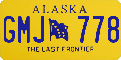 AK license plate GMJ778