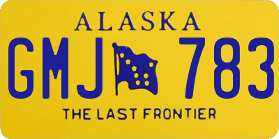 AK license plate GMJ783