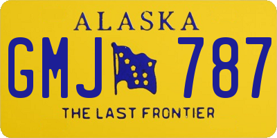 AK license plate GMJ787