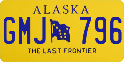 AK license plate GMJ796