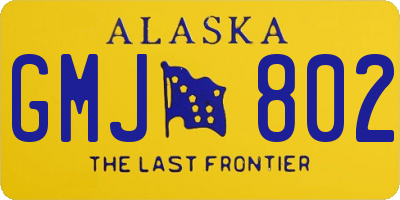 AK license plate GMJ802