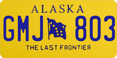 AK license plate GMJ803