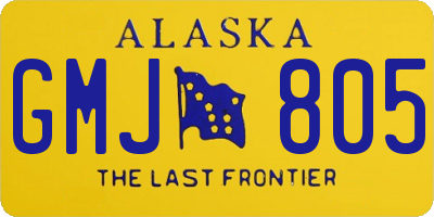 AK license plate GMJ805