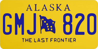 AK license plate GMJ820