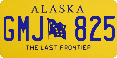 AK license plate GMJ825