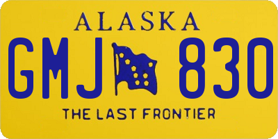 AK license plate GMJ830
