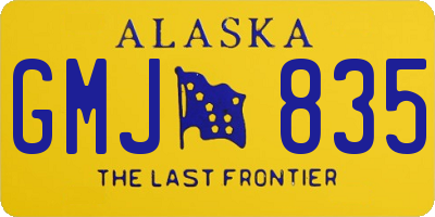 AK license plate GMJ835