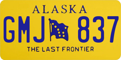 AK license plate GMJ837
