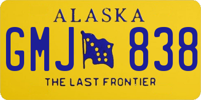AK license plate GMJ838