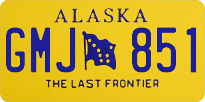 AK license plate GMJ851