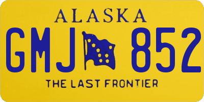 AK license plate GMJ852