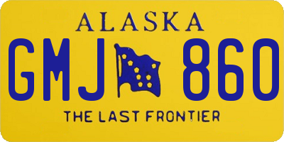 AK license plate GMJ860