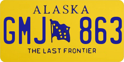 AK license plate GMJ863