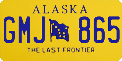 AK license plate GMJ865