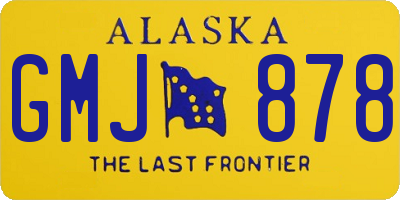 AK license plate GMJ878