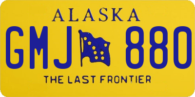 AK license plate GMJ880