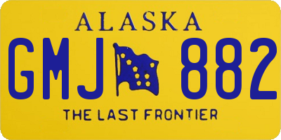 AK license plate GMJ882