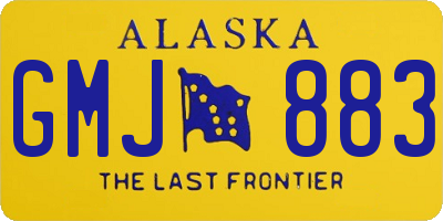 AK license plate GMJ883