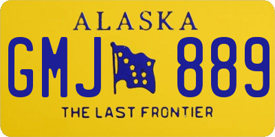 AK license plate GMJ889