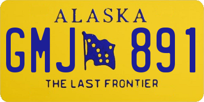 AK license plate GMJ891
