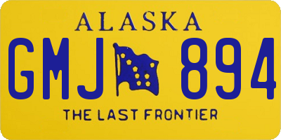 AK license plate GMJ894