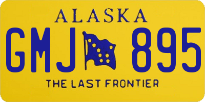 AK license plate GMJ895