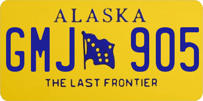AK license plate GMJ905