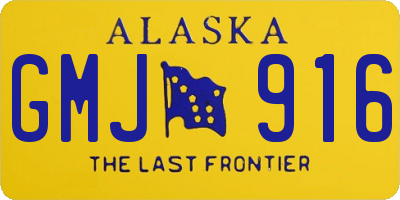 AK license plate GMJ916