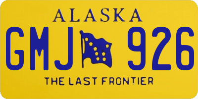 AK license plate GMJ926