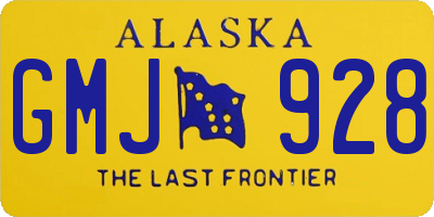 AK license plate GMJ928