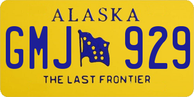 AK license plate GMJ929