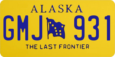 AK license plate GMJ931