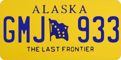 AK license plate GMJ933