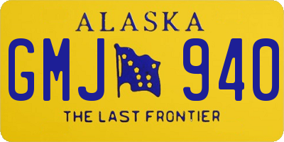 AK license plate GMJ940