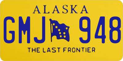 AK license plate GMJ948