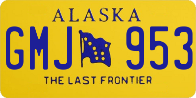 AK license plate GMJ953