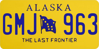 AK license plate GMJ963