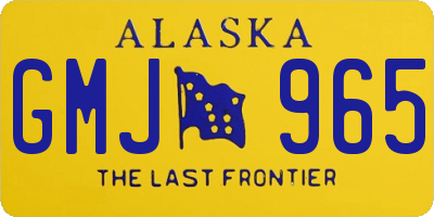 AK license plate GMJ965