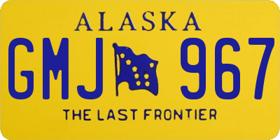 AK license plate GMJ967