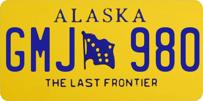 AK license plate GMJ980