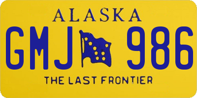 AK license plate GMJ986