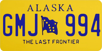 AK license plate GMJ994