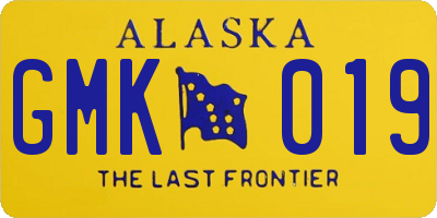 AK license plate GMK019