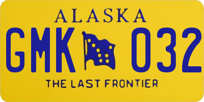 AK license plate GMK032