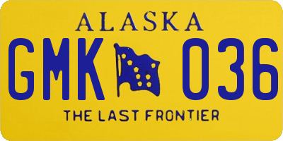 AK license plate GMK036