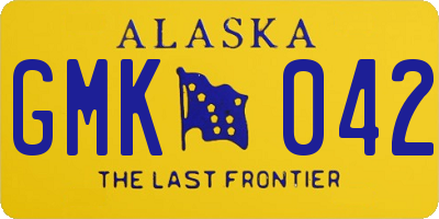 AK license plate GMK042