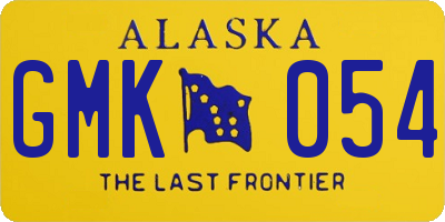 AK license plate GMK054