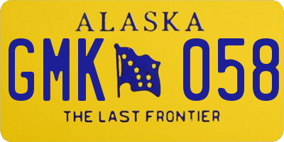 AK license plate GMK058