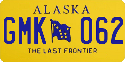 AK license plate GMK062