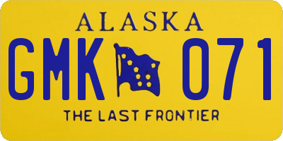 AK license plate GMK071